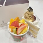 プレール - コンポートフリュイと栗のショートケーキ