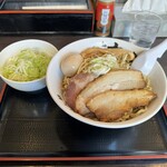 自家製太麺 渡辺 - DXらー麺　大　ネギトッピング