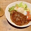 Nikubaruitarianferichittafushimihirokoujiten - ロコモコ丼（¥790）（税込）　ドリンク付き