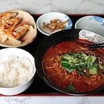 Baku ryuu - 莫龍中華食堂 ＠茅場町 タンタン麺定食 税込650円 白飯小（bai fan xiao）でお願い