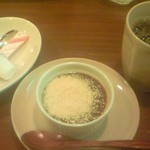 オカノカリー - セットで黒糖きなこプリンとアフターコーヒー\300