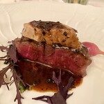 リストランテ・サリーレ - 黒毛和牛フィレ肉のグリーリアとフォアグラ　　　　　　　トリュフ入りマデラ酒のソース