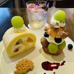 Kafeno Aru Kurashi Tookashi Noomise - フルーツロールケーキ・スコーンサンド・エルダーフラワーソーダ