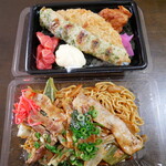 エブリイ - おかずぎっしりのり弁388円&まかない焼きそば308円