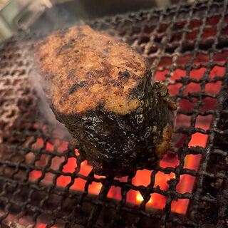 玄米を精米する際に抽出したぬか床に漬けた炭火焼き料理！！