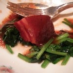 桃花林 - 豚の角煮  トイレからもどったらほとんど食べられちゃってました。