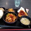 上州もつ次郎 - もつ炒め定食ごはん大盛りアジフライ追加