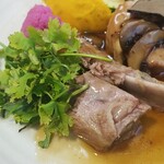 キッチン ブルー グローブ - 内緒で自損したパクチーを添えます