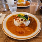 ミナミカレー - トリプルカレー（1100円）に揚げ野菜をトッピング（350円）