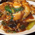 飲茶 はるのそら - 五目あんかけ焼きそば（醤油味）　９００円　【　２０１３年１１月　】