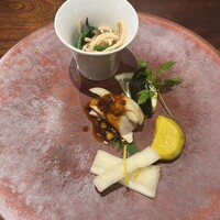 新中国料理HARAKAWA 北新地店 - 前菜（ピータンおいしい、、）