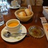 Caffe Terrazza Ukai - セットのスープ、パン、グリッシーニ