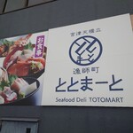 レストラン漁連 - ととまーと入口の看板