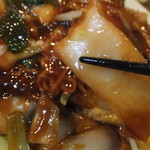 飲茶 はるのそら - 五目あんかけ焼きそば（醤油味）　９００円の白菜　【　２０１３年１１月　】