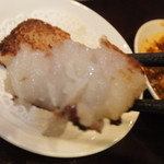 飲茶 はるのそら - 大根餅　２個　３００円の断面　【　２０１３年１１月　】