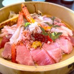 金寿司 地魚定 - 特上海鮮丼　トロ祭りです