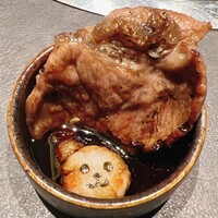 西中州焼肉 きらく - ミスジは脂が多いので、ポン酢何合う