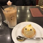 ぴよりんSTATION Cafe gentiane - カフェオレセット1130円←うる覚え