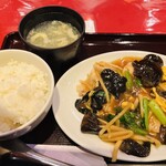 Shinjuku Shuuzan - 玉子とキクラゲ炒め&ライス