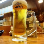 小魚料理 とみ助 - 我が家の『KIRINホームタップ』で慣れ親しんだ一番搾りの生ビールは間違いのない美味しさです(o^^o)