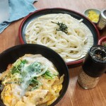 udommatsuya - かき揚げ＆ざるうどんのセット600円