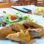 Kafe Ponkotan - スリムランチ(￥800)。肉巻き大根おいしー。