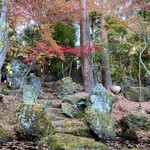 一竹庵 - 店内突き当たりの窓からの眺め