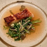 伯雲 - 徳島の白甘鯛と秋田の三関芹の焼き浸し