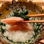 伯雲 - 松葉蟹と春菊の温かいお浸し