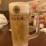 やきとり にしだ場  - 冷えてるビール