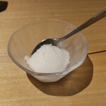 とんかつ けい太 - シャーベットで〆