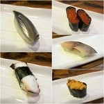 蒔田寿司 - コハダ/真だこ/イクラ/〆鯖/ウニ各＠180