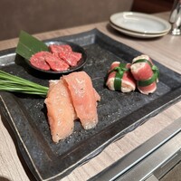 一鳥目 とり松 - 塩焼きのトリオ　ささみ、砂肝、縛りつくね