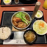 とん八 - 牡蠣ふらいと三元豚の味噌煮ランチ