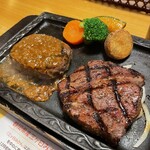 さわやか 沼津学園通り店 - ハンバーグのソースはオニオンかデミグラスが選べます（画像はオニオン）