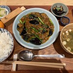 dancyu食堂 - 季節の定食　麻婆茄子定食　1480円