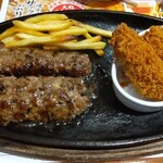 ブロンコ ビリー - ブロンコおじさんのこだわり炭焼きがんこハンバーグ＆大粒牡蠣フライ