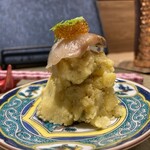 Kappou Hashi - 鯖スモークとインカのポテサラ