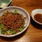 京都 権太呂 - 揚げそばと水菜サラダ