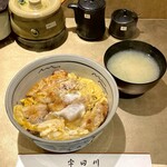 日本橋 宇田川 - カツ丼定食 酢キャベツ、しじみの味噌汁付き