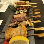 鳥銀風月 - 焼き物盛り合わせ