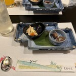 鳥銀風月 - お通しにサワー。