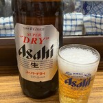 立呑み処 入部酒店 - 瓶ビール大アサヒ