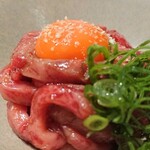 やきにく肉助 - ネギ塩ユッケ