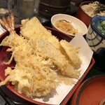 Soba Kichi - よくばりセットの天ぷら盛り合わせ