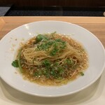 豊栄 - 〆の麺（金目鯛の蒸し物のタレを使う）