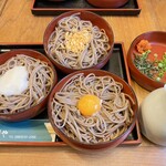 おくに茶や - 三色割子（天かす・卵・山芋）