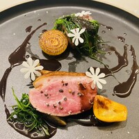 Maison DIA Mizuguchi - 1.愛知県産牛フィレ肉のステーキ ボルト酒ソース
                    2.京都府産鴨肉のロースト カモミール金柑赤ワインソース