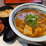 Kineya - カレーうどん定食(半玉増量)