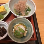 小文字 久芽乃 - ほうれん草のお浸し・生湯葉